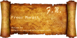 Fresz Margit névjegykártya